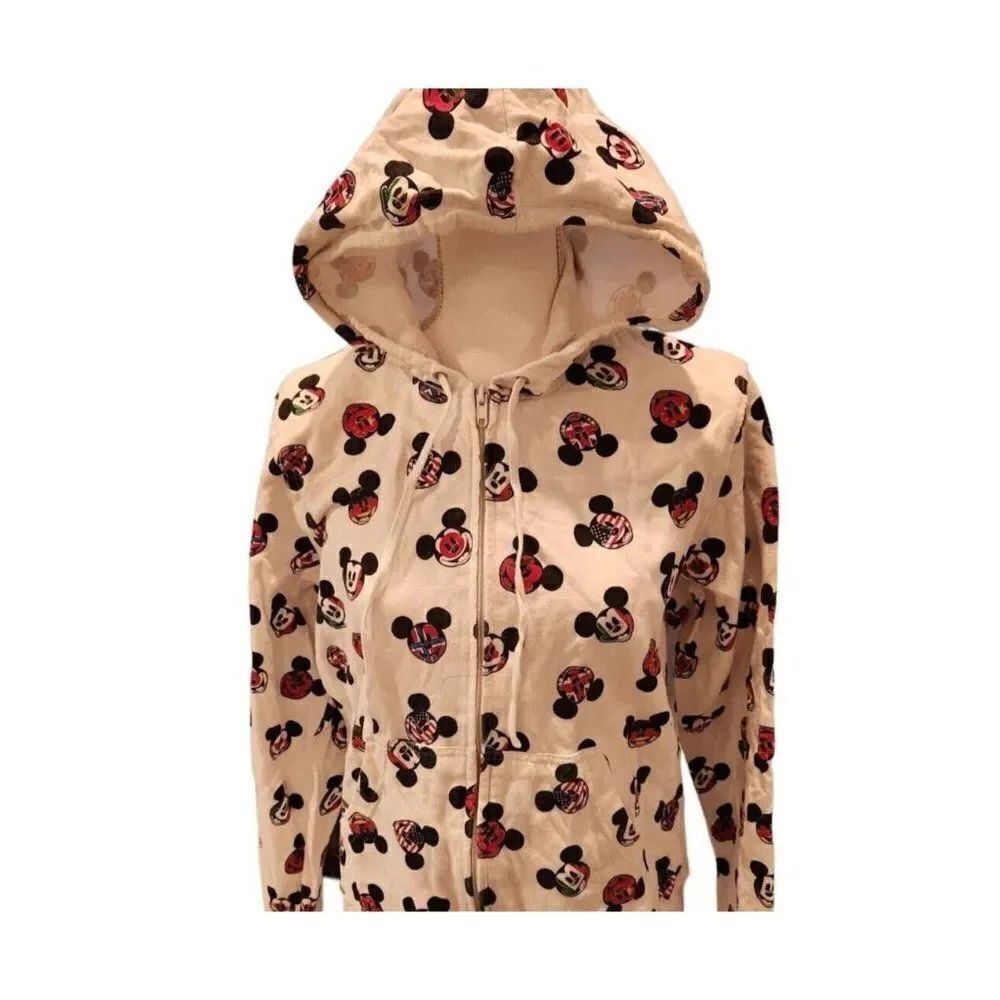 Epcot Disney Mickey Mouse White S Full Zip Hoodie Countries
